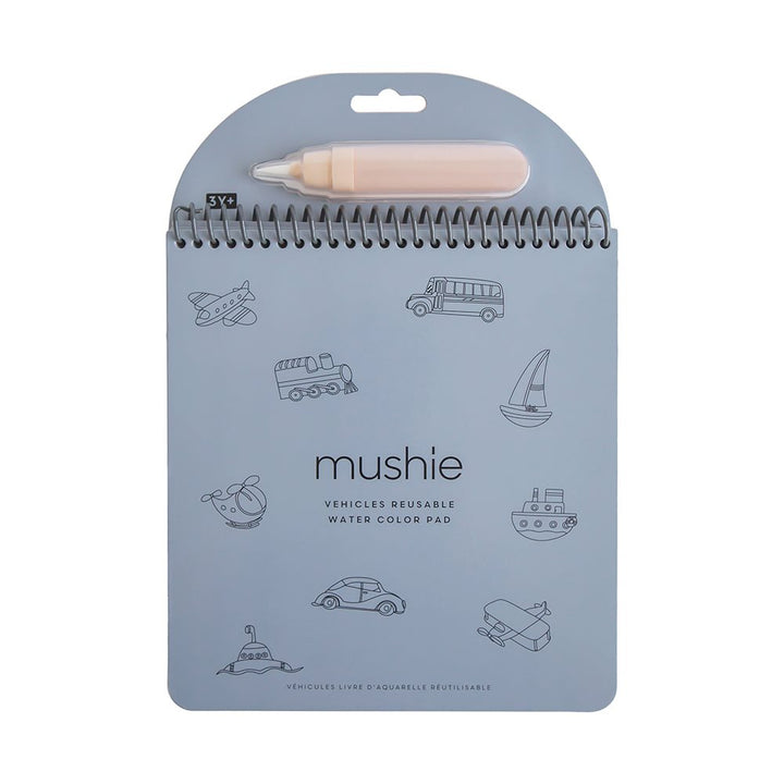Mushie - Reusable Water Colour Pad - Vehicles