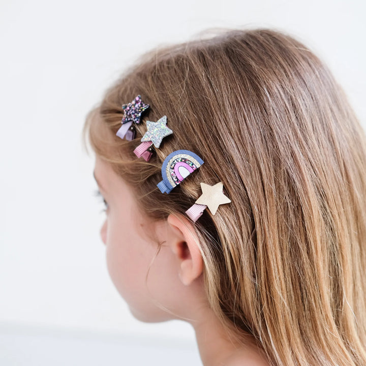 Mimi & Lula - Mini hair Clips -Ziggy Over The Rainbow - Mabel & Fox