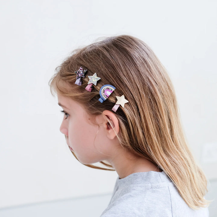 Mimi & Lula - Mini hair Clips -Ziggy Over The Rainbow - Mabel & Fox
