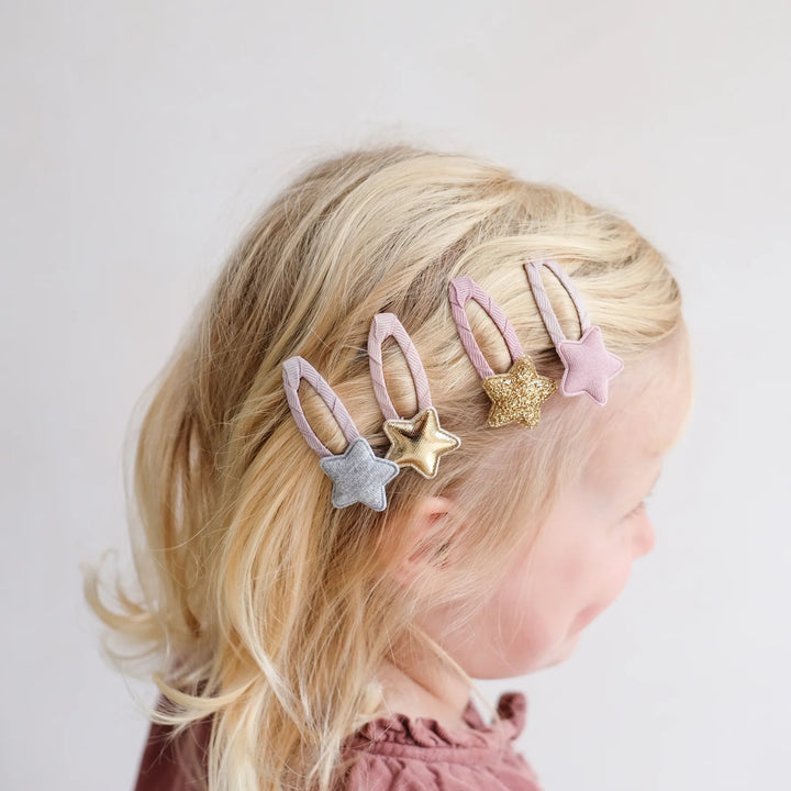 Mimi & Lula - Clic Clac Hair Clips - Sugarplum Tokyo Star (4 Pack)