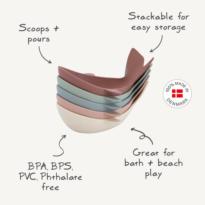 Mushie – Whale Bath Stackers – Original