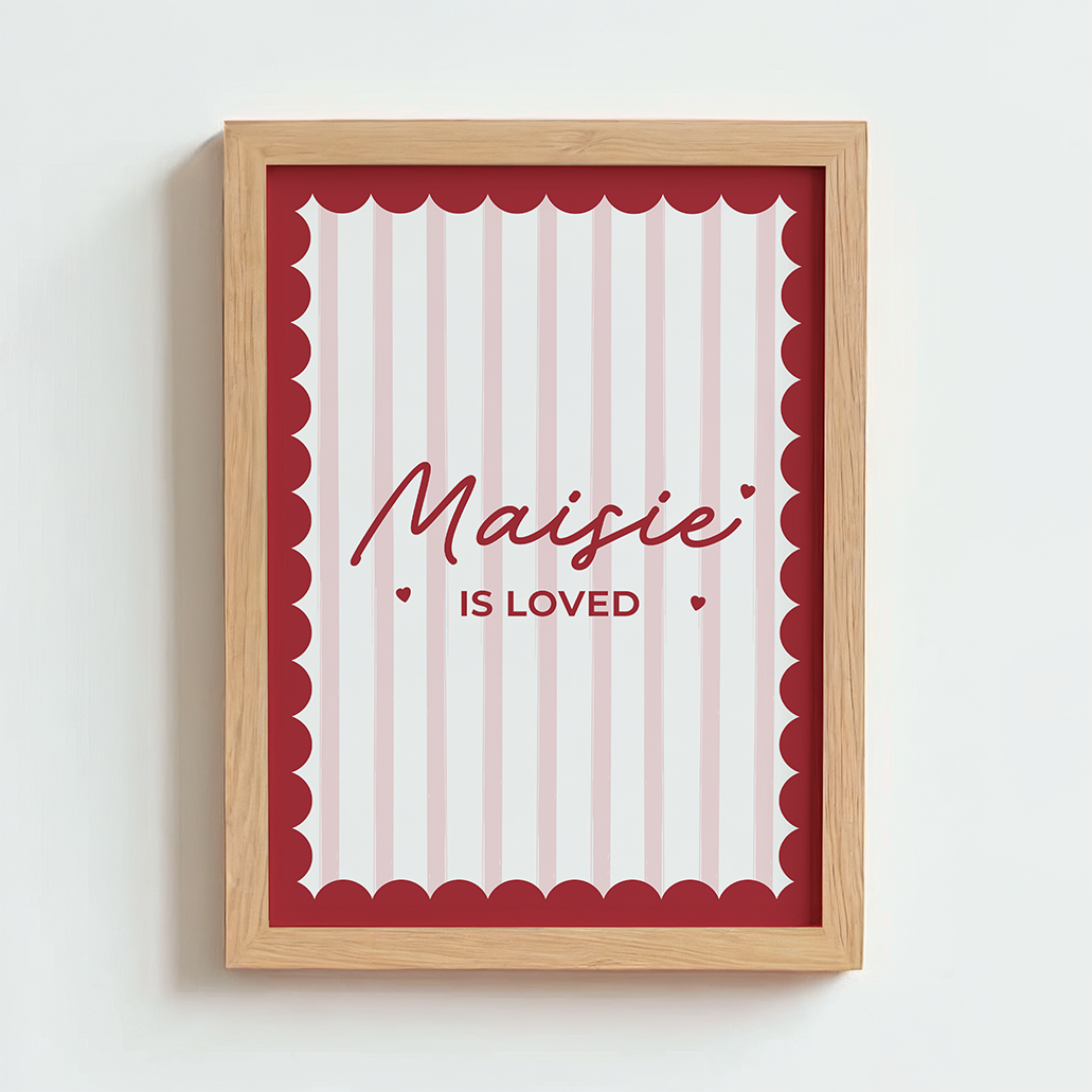 Mabel & Fox - Personalised Art Print - Loved - Mabel & Fox