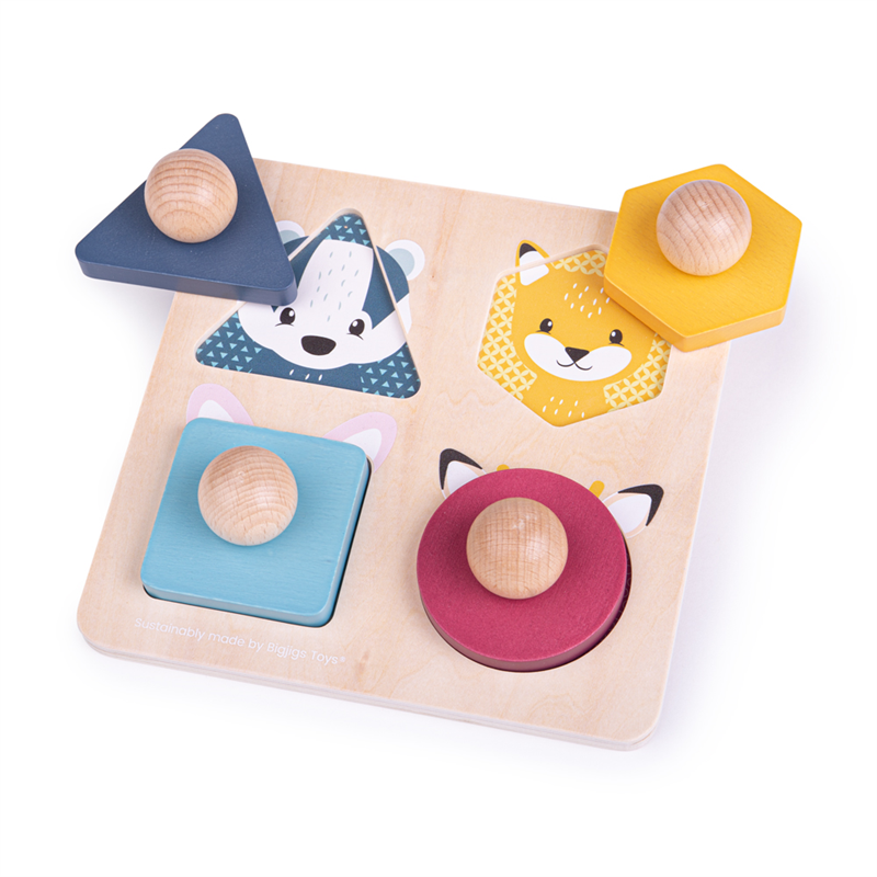 Bigjigs Toys - Woodland Animal Shape Matching Puzzle