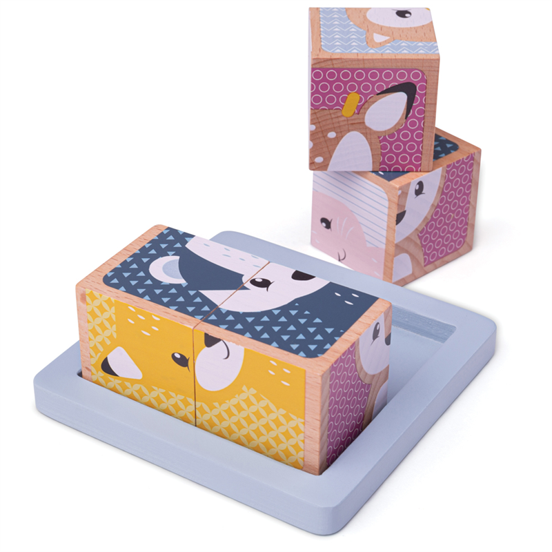 Bigjigs Toys - Woodland Cube Puzzle