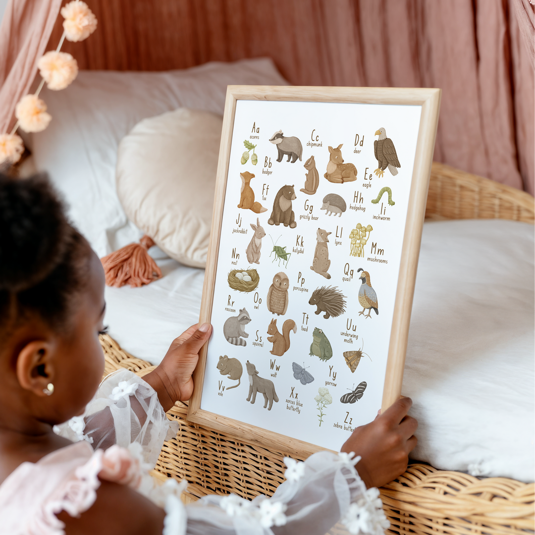 Mabel & Fox - Art Print - Woodland Alphabet - Mabel & Fox
