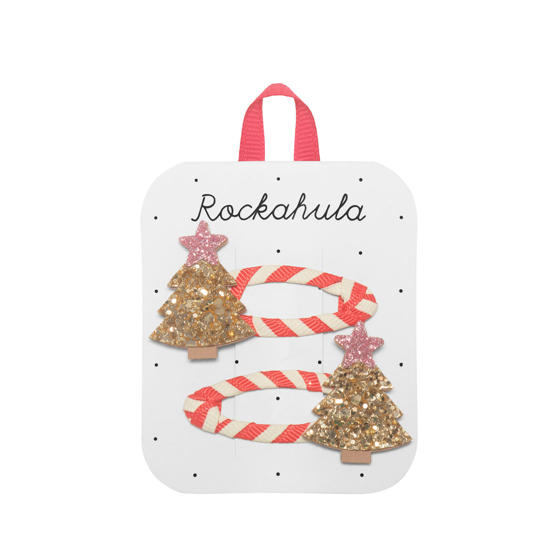 Rockahula - Snap Clips - Stripey Christmas Tree - Mabel & Fox