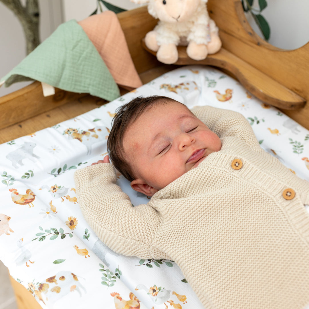 Mabel & Fox - Baby Changing Mat - Farmyard Animals