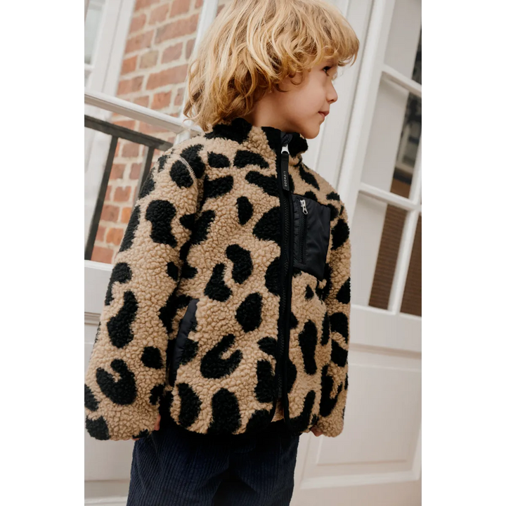 Liewood - Nolan Pile Jacket - Mega Leo / Oat Mix