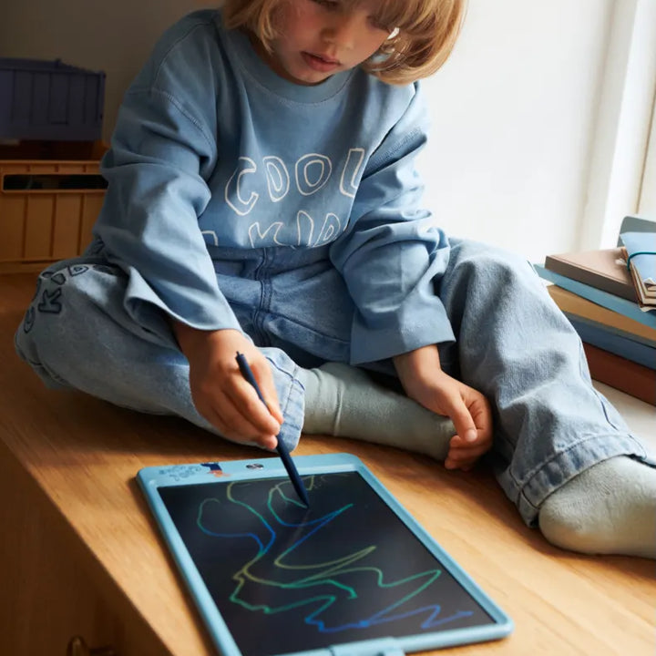 Liewood - Zora Magic LCD Drawing Board - Tiger / Beach Blue - Mabel & Fox