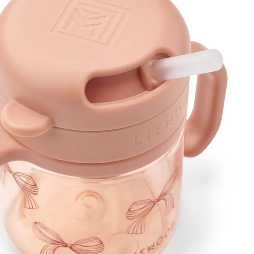 Liewood – Kai Tritan Straw Cup 280ml – Bows / Pale Tuscany