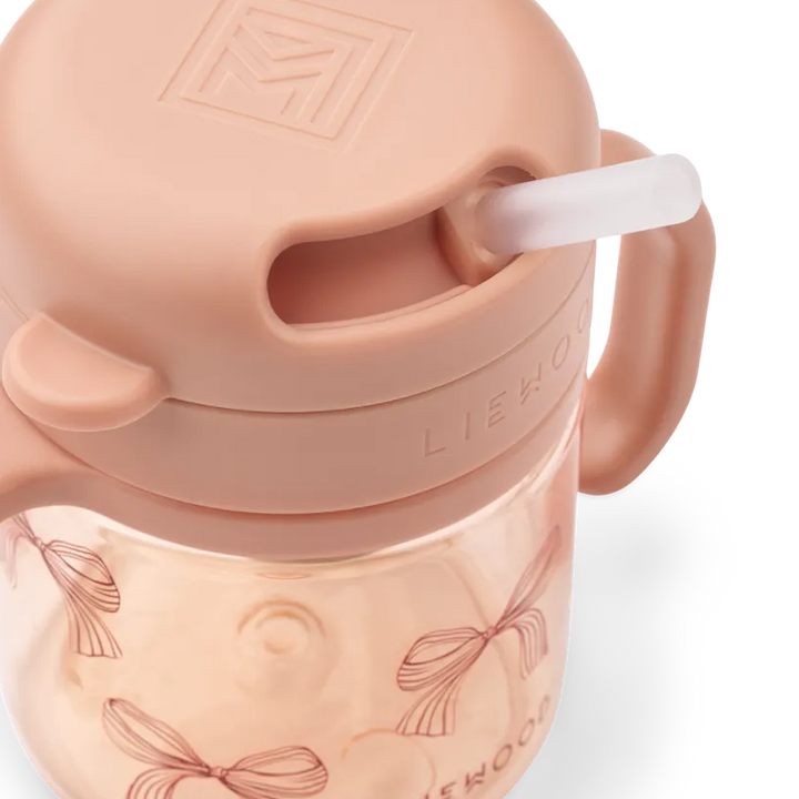 Liewood – Kai Tritan Straw Cup 280ml – Bows / Pale Tuscany