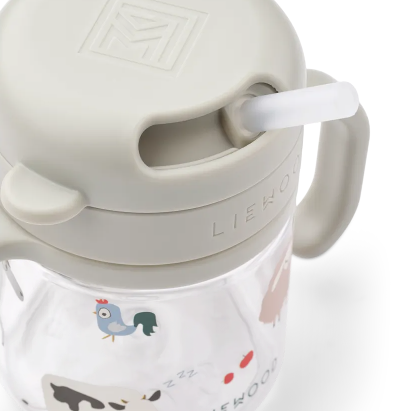 Liewood – Kai Tritan Straw Cup 280ml – Farmlife / Sandy