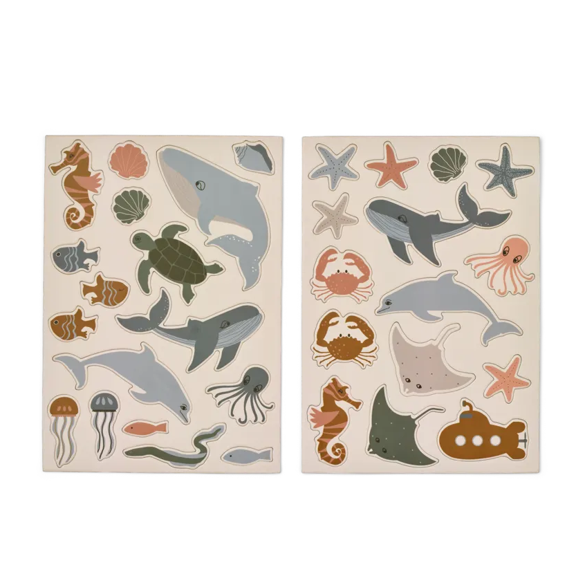Liewood – Vento Sea Creature Magnets – Sea Creature / Sandy