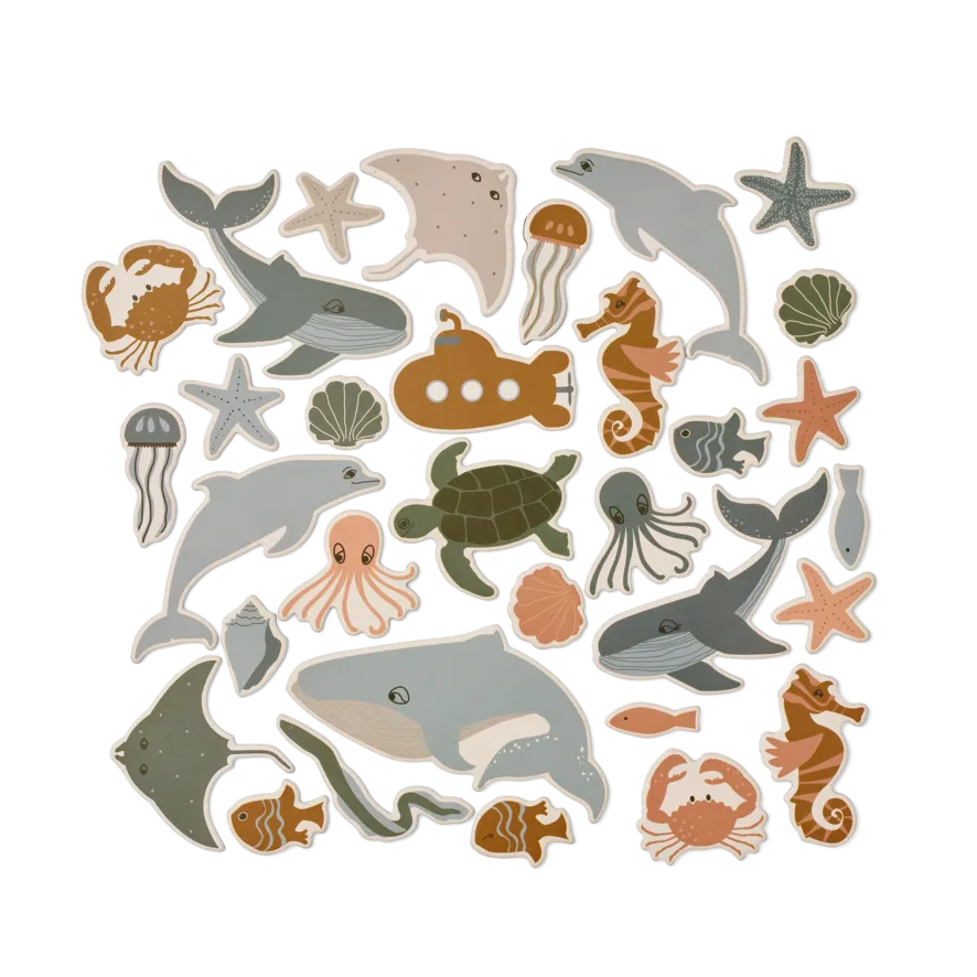 Liewood – Vento Sea Creature Magnets – Sea Creature / Sandy