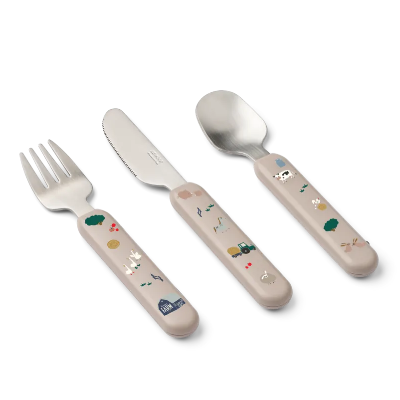 Liewood – Adriana Cutlery Set – Farmlife / Sandy