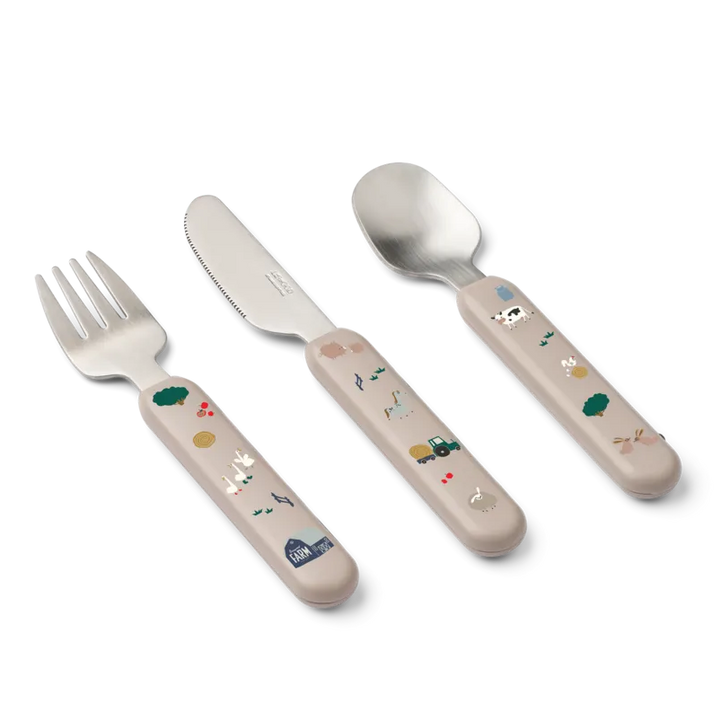 Liewood – Adriana Cutlery Set – Farmlife / Sandy