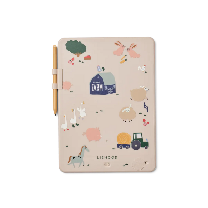 Liewood – Zora Magic Drawing Board 10 Inches – Farmlife / Sandy