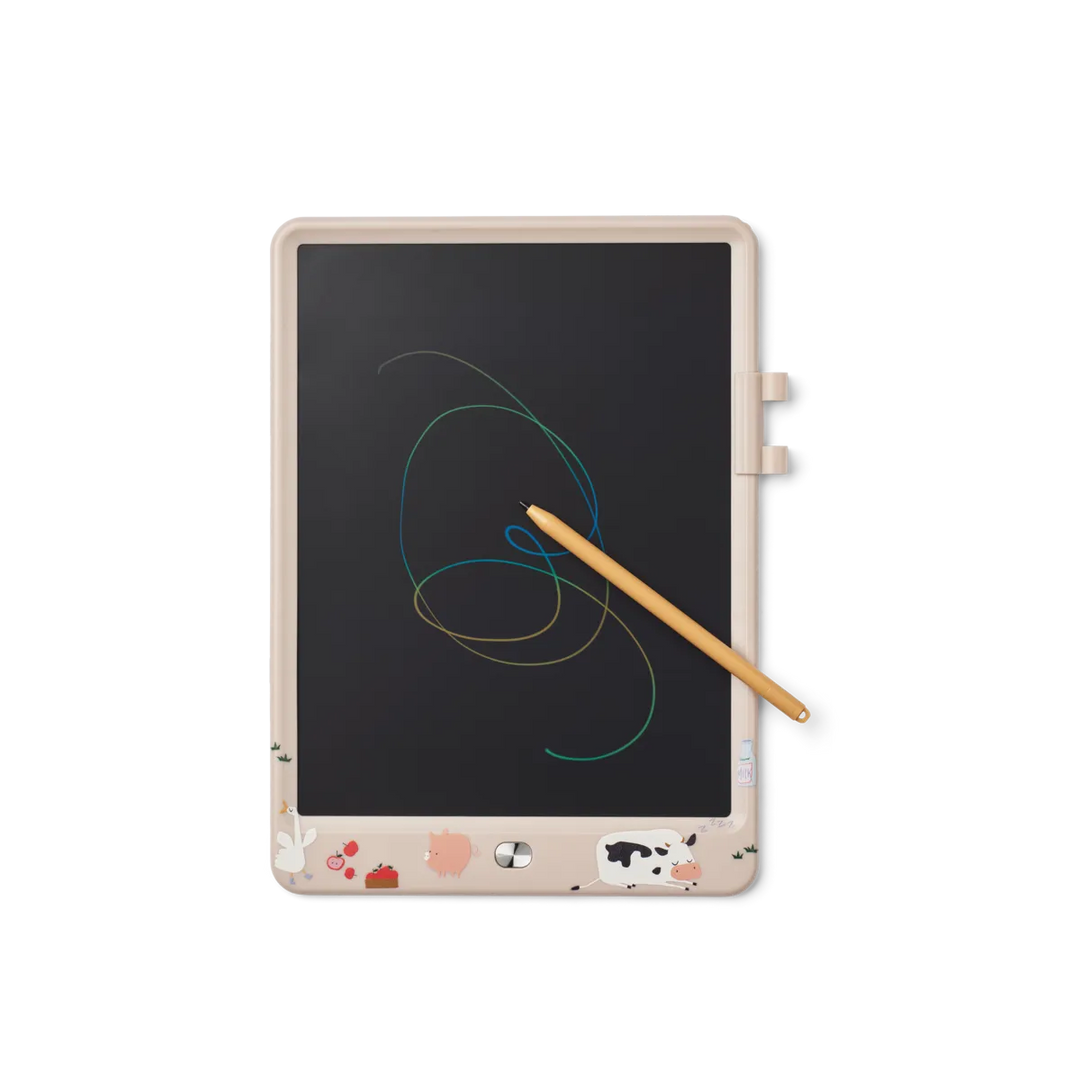 Liewood – Zora Magic Drawing Board 10 Inches – Farmlife / Sandy