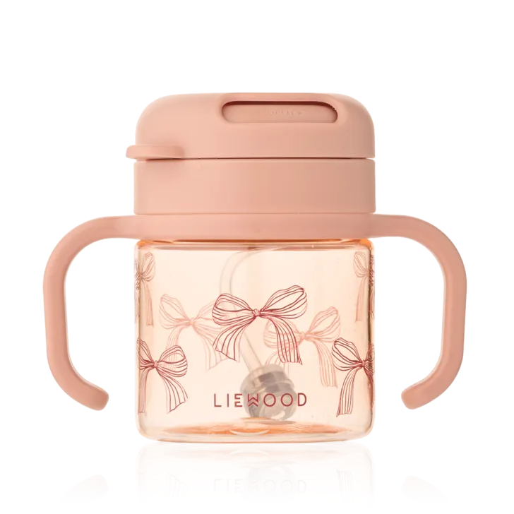Liewood – Kai Tritan Straw Cup 280ml – Bows / Pale Tuscany