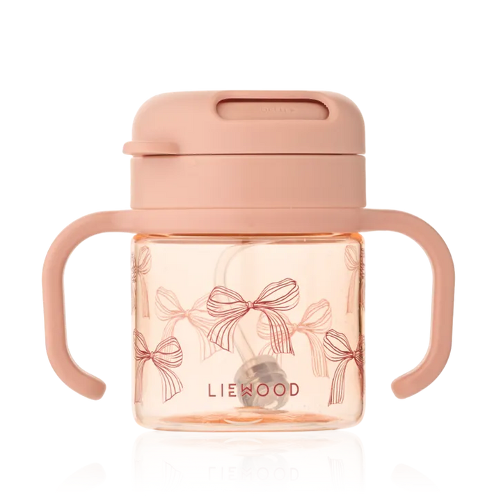 Liewood – Kai Tritan Straw Cup 280ml – Bows / Pale Tuscany