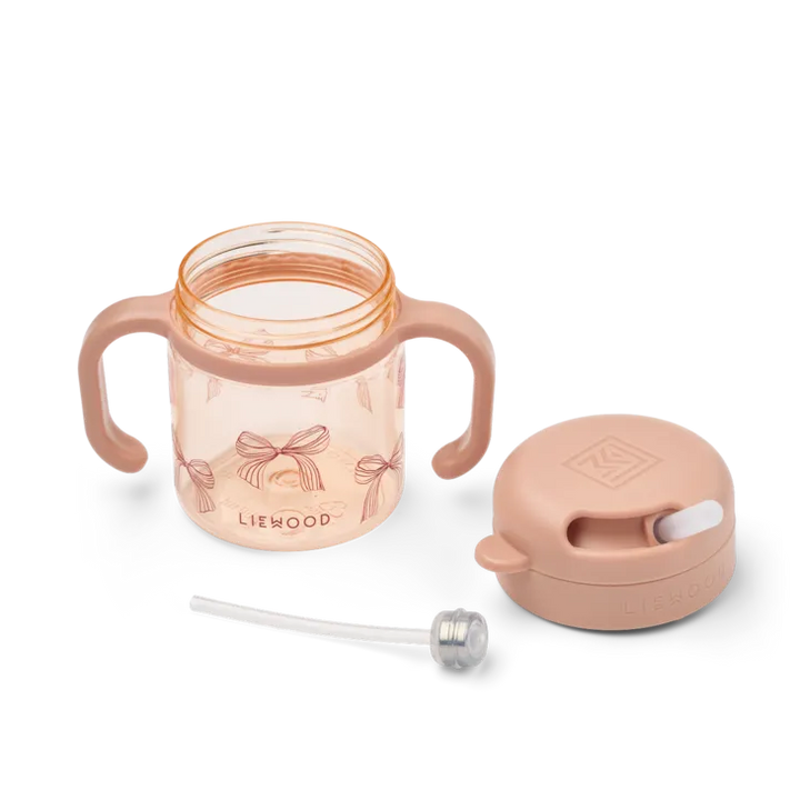 Liewood – Kai Tritan Straw Cup 280ml – Bows / Pale Tuscany
