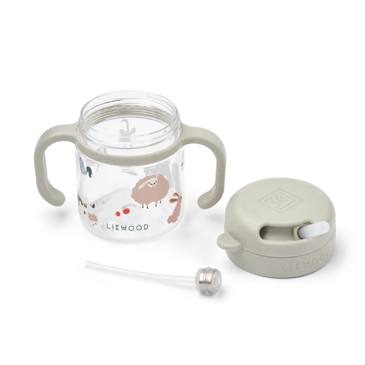 Liewood – Kai Tritan Straw Cup 280ml – Farmlife / Sandy
