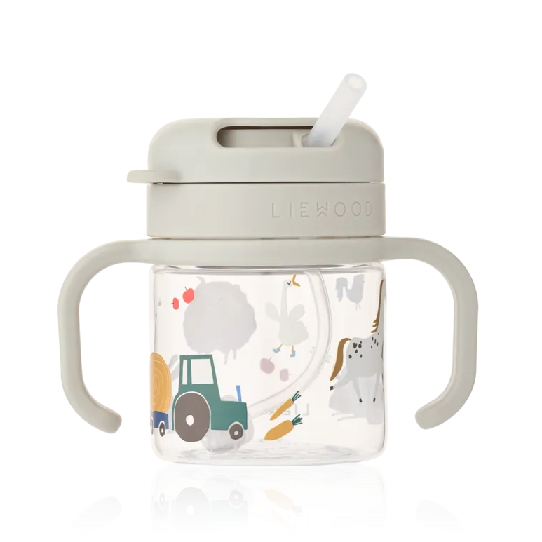 Liewood – Kai Tritan Straw Cup 280ml – Farmlife / Sandy