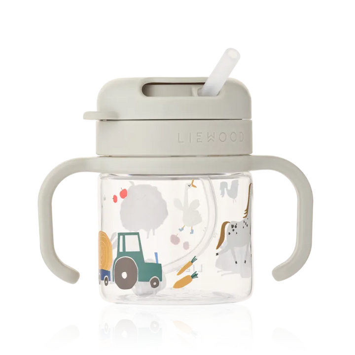 Liewood – Kai Tritan Straw Cup 280ml – Farmlife / Sandy