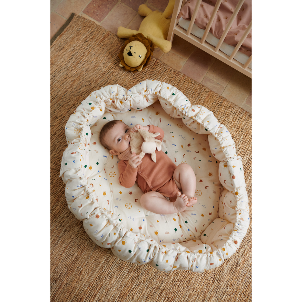 Liewood - Ola Baby Nest - Vehicles / Dove Blue