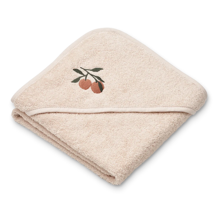 Liewood - Batu Hooded Baby Towel - Peach / Sea Shell