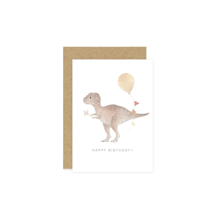 Little Roglets - Birthday Card - Dinosaur T-Rex - Mabel & Fox