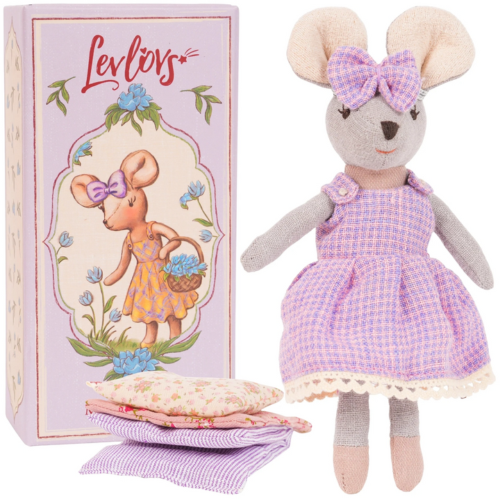LEVLOVS - Violet Mouse In A Box & Bedding