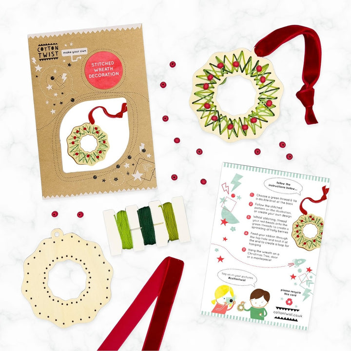 Cotton Twist - Make Your Own Stitched Wreath Decoration