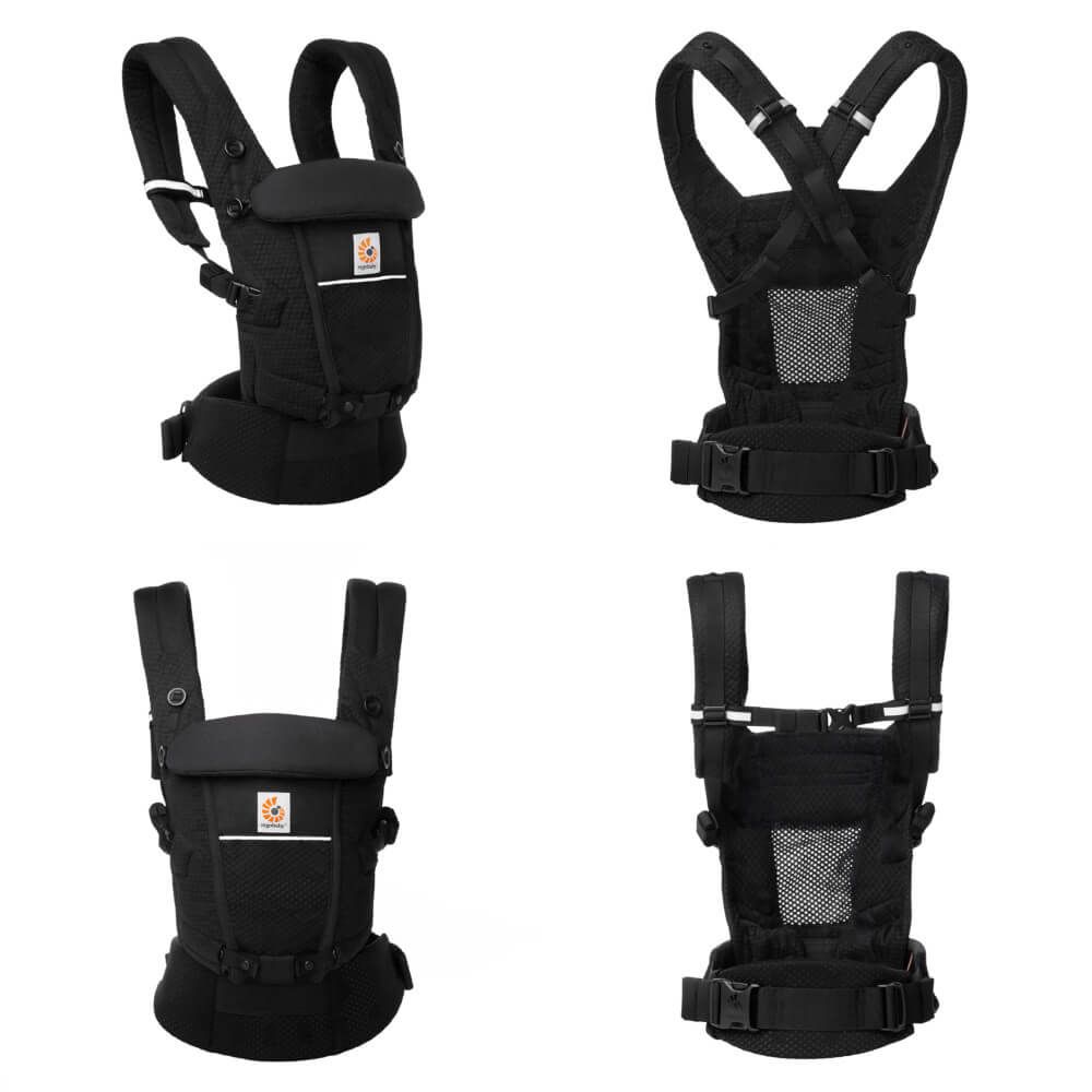 Ergo Baby Adapt Soft Flex Mesh Onyx Black Mabel Fox