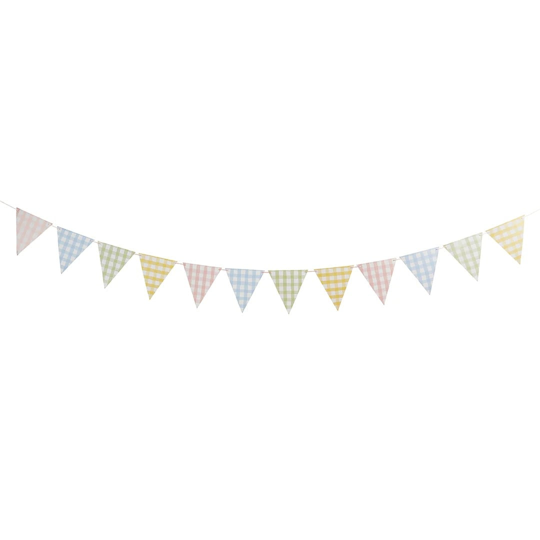 HootyBalloo By Green Club - Gingham Paper Bunting - 2.5M
