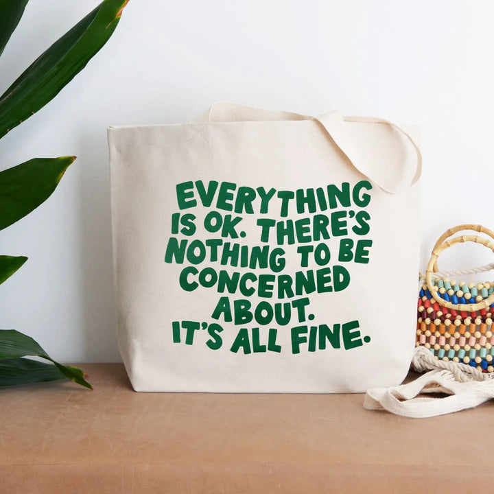 Alphabet Bags - Everything is ok - Natural Canvas