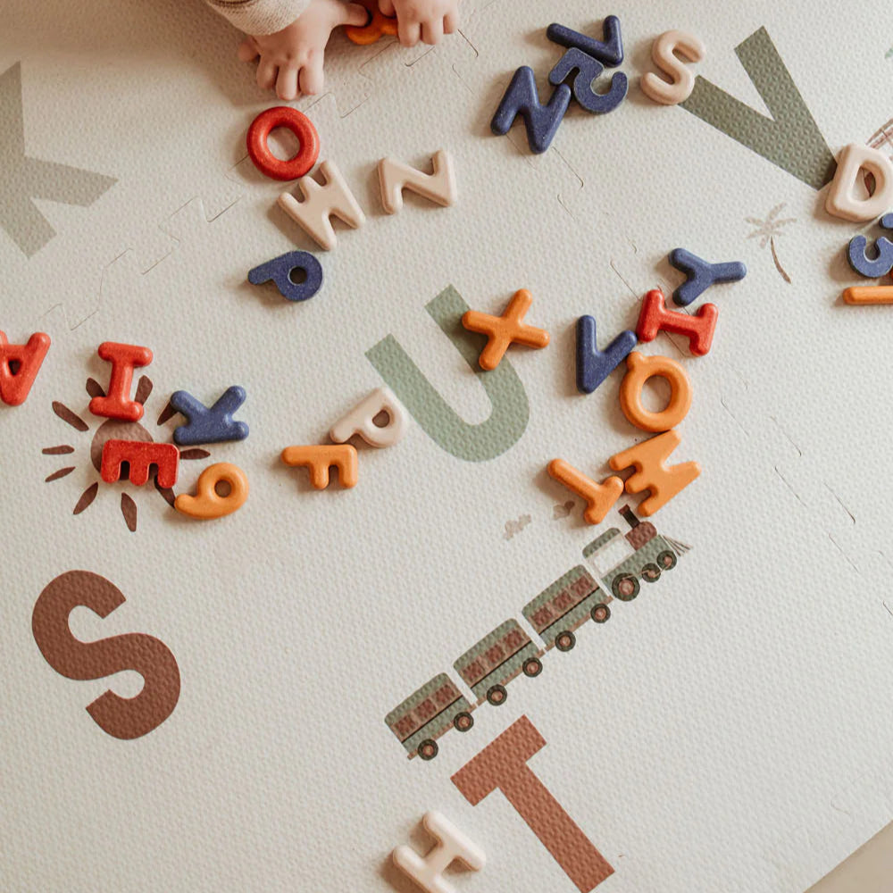 Play & Go - 3 in 1 Activity Playmat - Alphabet Design - Mabel & Fox
