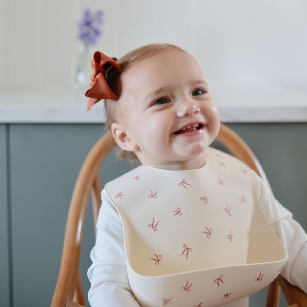 Mushie - Silicone Bib - Bows