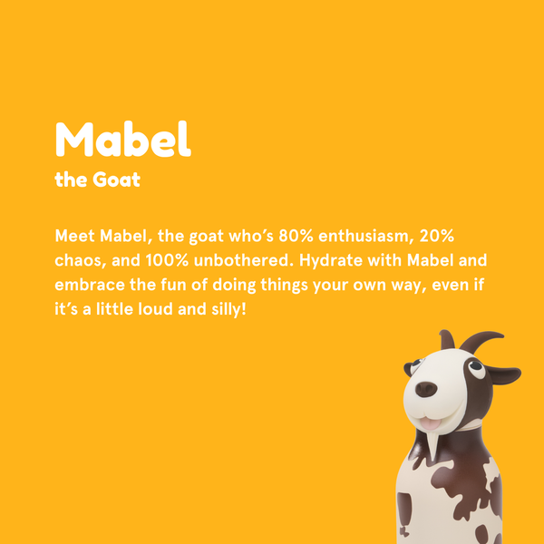 Asobu – Bestie Water Bottle – Mabel the Goat - Mabel & Fox