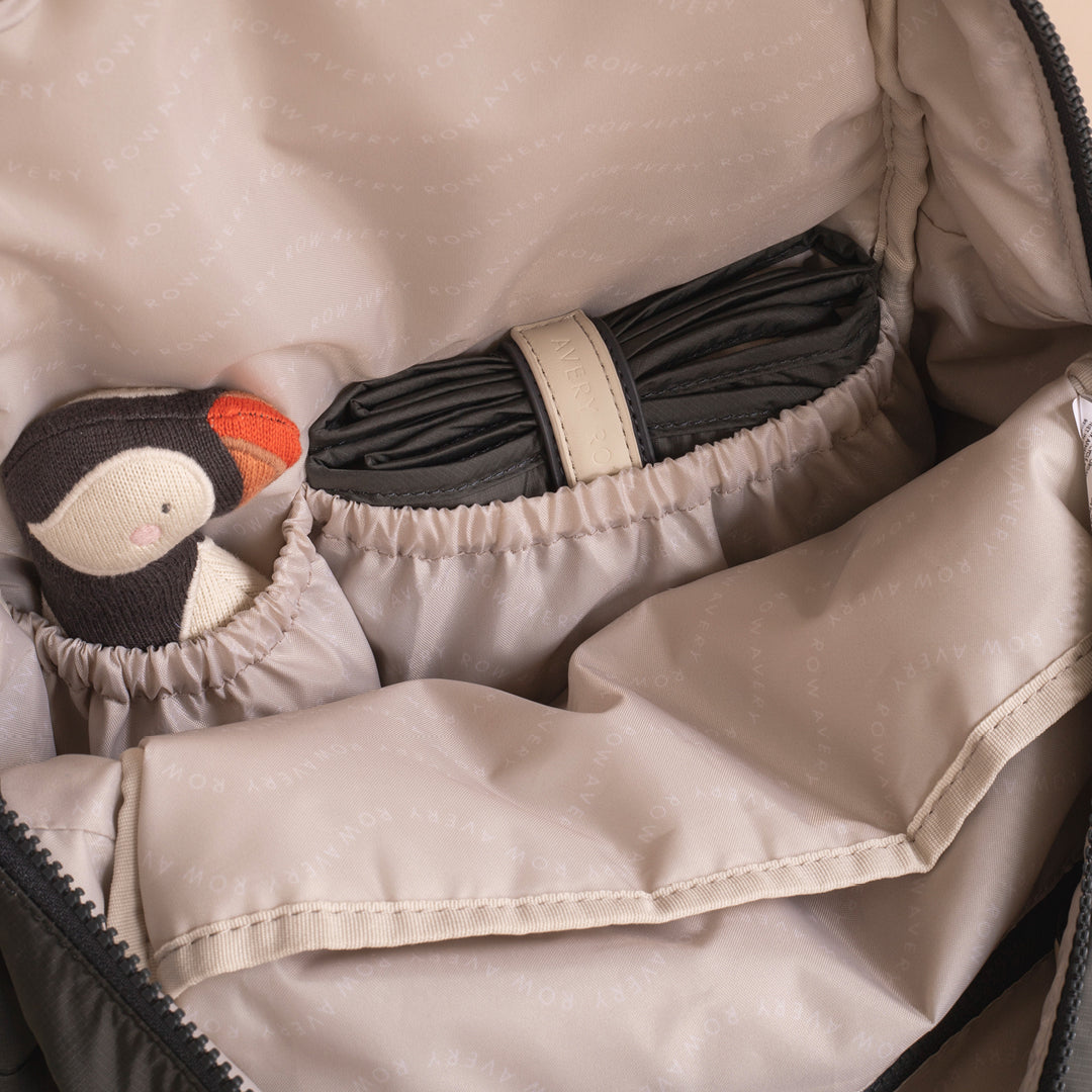 Avery Row - Baby Changing Backpack - Black - Mabel & Fox