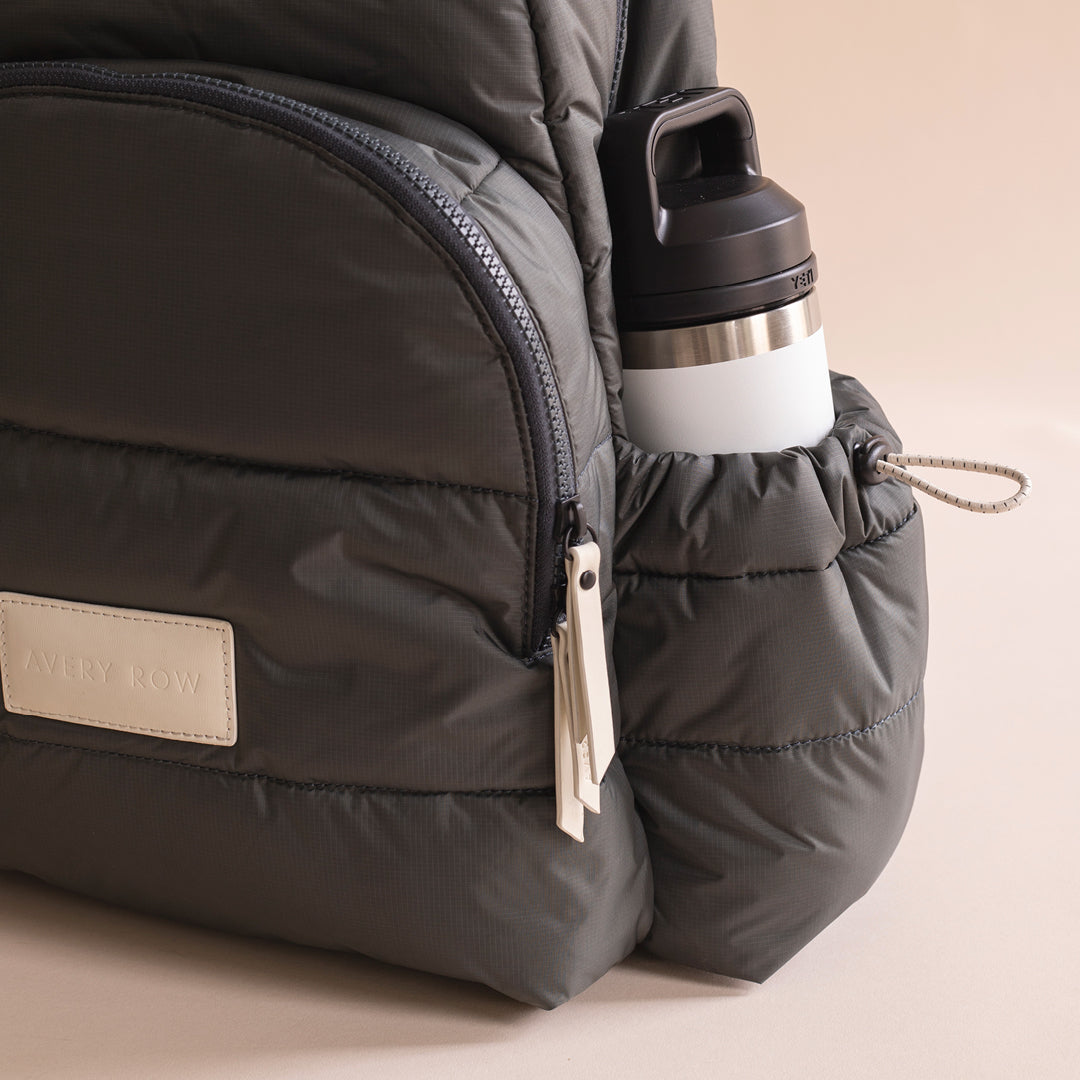 Avery Row - Baby Changing Backpack - Black - Mabel & Fox