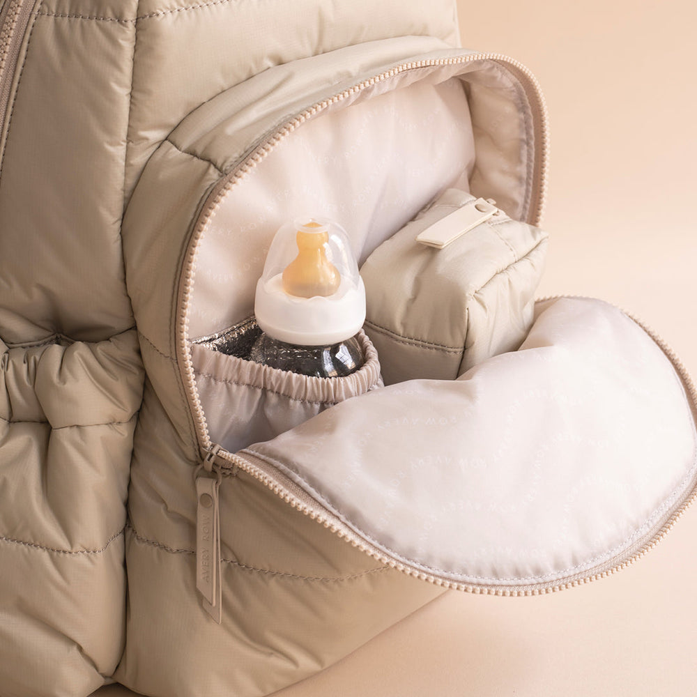 Avery Row - Baby Changing Backpack - Oyster - Mabel & Fox