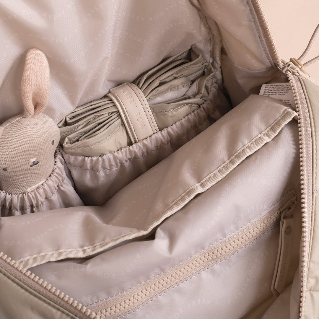 Avery Row - Baby Changing Backpack - Oyster - Mabel & Fox
