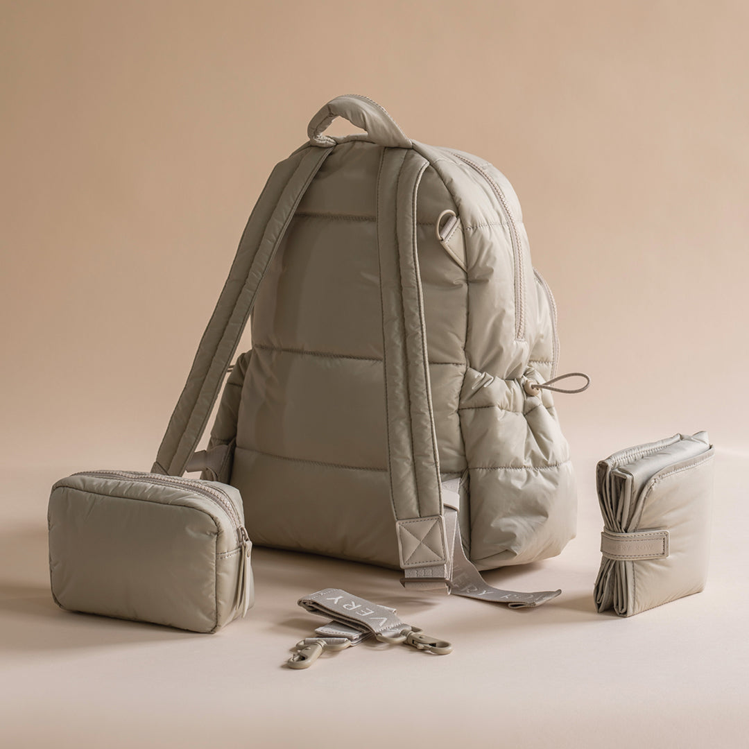 Avery Row - Baby Changing Backpack - Oyster - Mabel & Fox