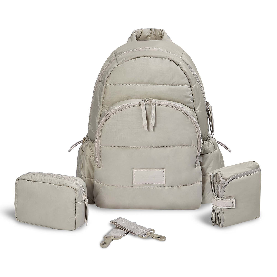 Avery Row - Baby Changing Backpack - Oyster - Mabel & Fox