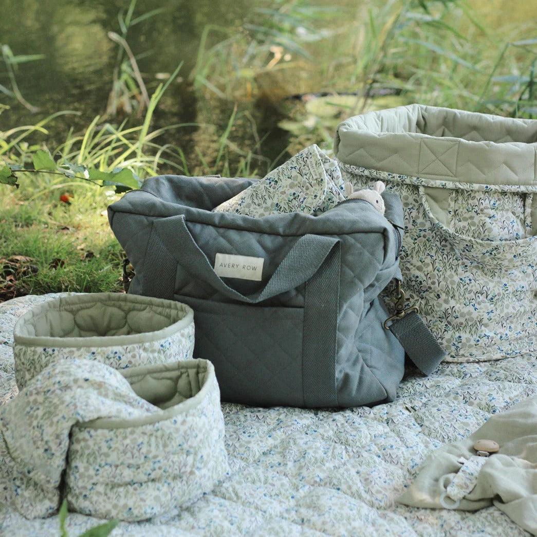 Avery Row - Baby Changing Bag - Flint - Mabel & Fox