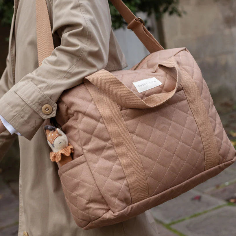 Avery Row - Baby Changing Bag - Latte - Mabel & Fox