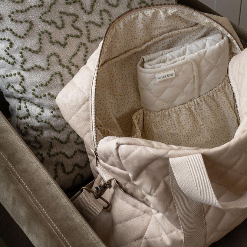 Avery Row - Baby Changing Bag - Natural - Mabel & Fox