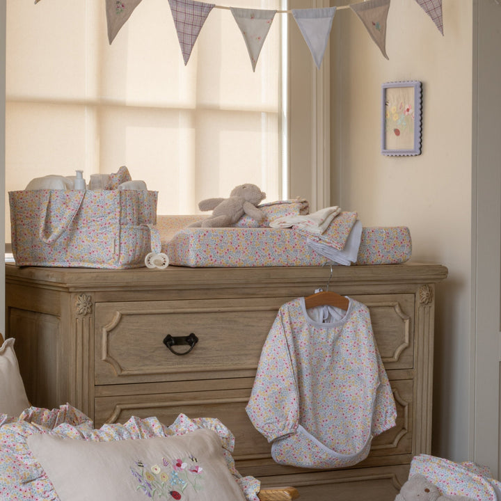 Avery Row - Baby Changing Cushion - Wildflower Garden - Mabel & Fox