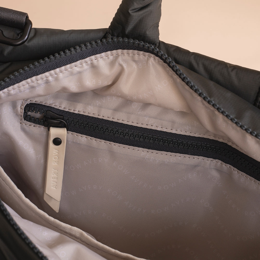 Avery Row - Baby Changing Tote Bag - Black - Mabel & Fox